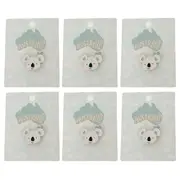 6x Urban Koala Memento Pin Grey 2cm Display Decorative Keepsake Home Decor