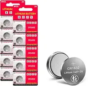 10Pack CR1632 3V Lithium Battery CR 1632 3V Lithium Battery Retail Pack Compliant with Coin Battery Safety Standards 2020
