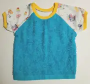 Care Bear/Blue Lall natural cotton toweling T shirt dribble Bib/Coverall/Smock