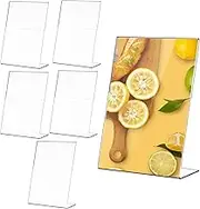 ULTECHNOVO 6 Pcs Acrylic Table Number Holders Shaped Menu Display Stands for Restaurants Weddings Events Stylish Stable Design for Easy Use