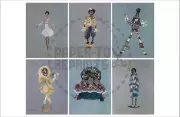 THE WIZ MOTION PICTURE COSTUME (6) SKETCHES BY TONY WALTON - VINTAGE REPRINT