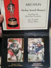 1992 ACTION PACKED AWARDS SET Reggie White John Mackey 24KT GOLD COA Packers