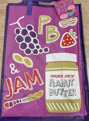 Rare Trader Joe’s Reusable “PB & JAM,” “Cookies & Milk,” or “Mac & Cheese” totes