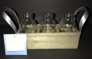 Room & Retreat Milk Jars In Wooden Tray Bud Vases Or Reed Diffuser Set NWT