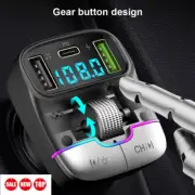 Car Bluetooth5.3 FM Transmitter MP3 Player Quick Charge Wireless USB PD Adapter