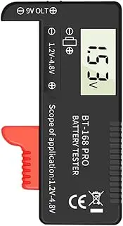 Digital Display Universal Battery Tester - Portable Capacity Indicator and Level Checker for 9V 1.2V-4.8V Batteries - Voltage Meter and Electric Quantity Monitor Detector