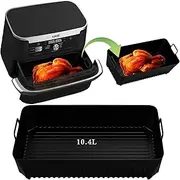 Ninja Air Fryer Liners, Non-Stick Silicone Air Fryer Liners for Ninja Flex Drawer AF500UK, Air Fryer Liners Baking Tray, Air Fryer Accessories