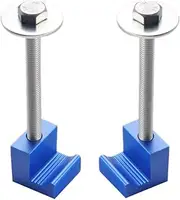 DEWHEL Tool Box Tie Downs Aluminum J Hook Crossover Toolbox Pickup Pair 2 PCS Blue