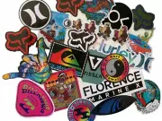 SURF STICKER Lot Of 12 T&C Surf Decal Set Rip Curl Quiksilver Vans Billabong LA