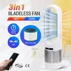 3in1 Bladeless Tower Fan Heater Cooler Electric Oscillating Space Remote Control