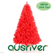 1.8M 6FT 702 Tips Trendy Red Christmas Xmas Tree Metal Stand Jupiter RED180