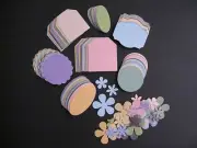 120pc SOFT SUBTLE Stampin Up Cardstock Punch Tags ~ Style A Flowers