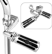 YENHUR 1.25" Highway Pegs Kit,Shiny Chrome Finsh,Strength Steel Clamps,Extension Arms and Streamliner Pegs Fit for Harley Davidson Electra Glide CVO Street Road Glide Road King Special