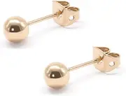 [Artskin] G23 Titanium Ball Stud Earrings for women men girls 3mm 4mm 5mm 6mm Hypoallergenic Ear Studs Rose Gold/Gold/Silver/Black Round Ball Earrings for Sensitive Ears