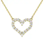 Forever Creations 14K 1.00 ct. tw. Diamond Heart Necklace