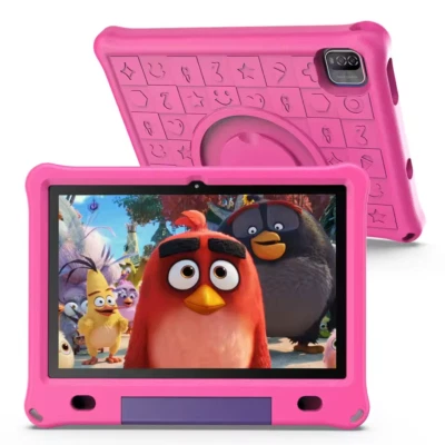 10.1-inch Android 12 Tablets Quad Core 3G/32GB WiFi Bluetooth GPS for Kids-Pink