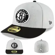 New Era Brooklyn Nets LC59Fifty Fitted Hat NBA Heather Gray Black Low Crown Cap