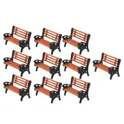 10Pcs Model Train HO N O Scale Bench Chair Model Settee Street Park Layout1458