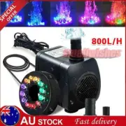 Submersible Fountain Pump with 12 LED Light for Water Feature Outdoor Small Pond