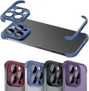 For iPhone 16 15 14 13 Pro Max Camera Lens Corner Edge Protector Frameless Case