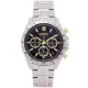 【SEIKO 精工】日本國內販售款 DAYTONA 三眼計時手錶-黑面X金色/40mm(SBTR015)