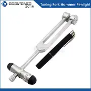 5 in 1 Tuning Fork with Buck Hammer Diagnostic EMS + Nurse Led Medical Penlight