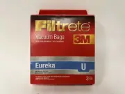 Filtrete 3M Type U Micro Allergen Vacuum Bags 3 Bags Eureka 7600 7700 7900 9000