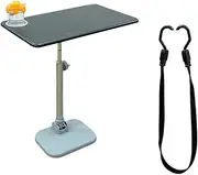Car Tray Table with All-Round Swivel & Height Adjustment - Foldable Car Seat Organizer for Eating/Working, 8 Styles with Cup Holder & Anti-Slip Bars(Black,60 * 30cm/2)