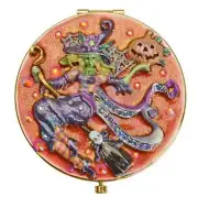 Kirks Folly Divine Diva Witch Mirror Compact Goldtone