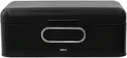 Avanti 13323 Retro Bread Bin with Window, Large, Black