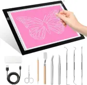 A4 Light Pad for Tracing & Weeding Vinyl, LED Copy Board Light Tracing Box Ultra