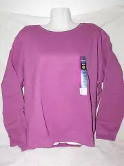 NWT Womens Hanes Premium Eco-Smart crew neck sweatshirt XXL VIVID VIOLA HEATHER