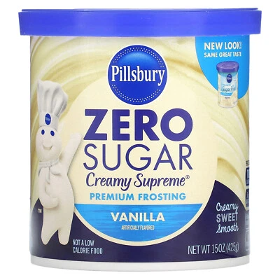 Zero Sugar, Premium Frosting, Vanilla, 15 oz (425 g)