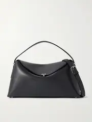 [TOTEME] TOTEME - T-lock Leather Shoulder Bag - Gray - One size One size Gray