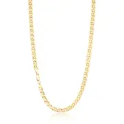 9ct Yellow Gold Silver Filled 55cm Anchor Chain