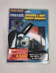 Vintage Maxell CD Player Cassette Auto Lighter Adapters Car Kit Tape 90's