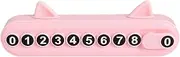 Car Parking Number Plate, Temporary Parking Plate with Cat Ear, Telephone Number Plate, Car Park Mobile Phone Numbers Plate for Dashboard