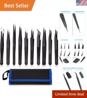 Ultimate Anti-Static Precision Tweezers Set - Perfect for Electronics & Crafts