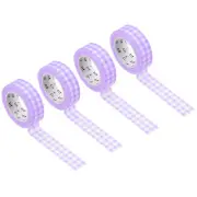 Washi Tape 0.59 Inch x 10.93 Yards, 2 Roll Grid Pattern Sticker Purple