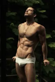 [K060] Handsome Man Cute Male Model Showing Off Body Physique Art Photography