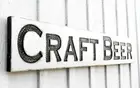 Craft Beer Sign - Carved in a Solid Wood Board Rustic Distressed Brewery