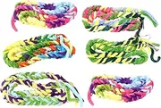 HANABASS 6Pcs Colorful Hamster Climbing Rope Swing Natural Material Bird Hammock for Parrots and Pets Chew and Climb Activity Supplies Fun Elevated Play Accessories