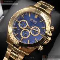 在飛比找蝦皮購物優惠-BOSS手錶,編號HB1513340,44mm金色圓形精鋼錶