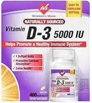 Member'S Mark Vitamin D-3 5000 Iu - 400 Softgels