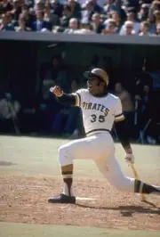 World Series, Pittsburgh Pirates Manny Sanguillen in action, at ba - Old Photo