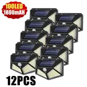 100 LED Solar Wall Lights Outdoor Solar Lamp Waterproof Motion Sensor Solar