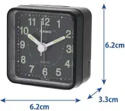 CASIO TQ-140S Mini Alarm Clock BLACK