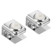 Glass Shelf Brackets Zinc Alloy Glass Clamp Clip for 5-8mm, Type-06, 2 Pcs