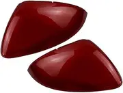 Replacement Covers Car Left & Right Side Rearview Mirror Cap Cover Plastic Red For Golf 2015 2016 2017 2018 2019 2020