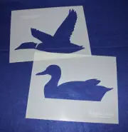Large Duck Stencils - Painting/Crafts/Stencil/Template 2 Pc Set -Mylar 14 Mil